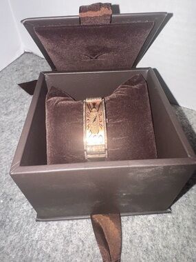 Levian Rose Gold Tone Women's Bracelet Watch with Crystal Accents